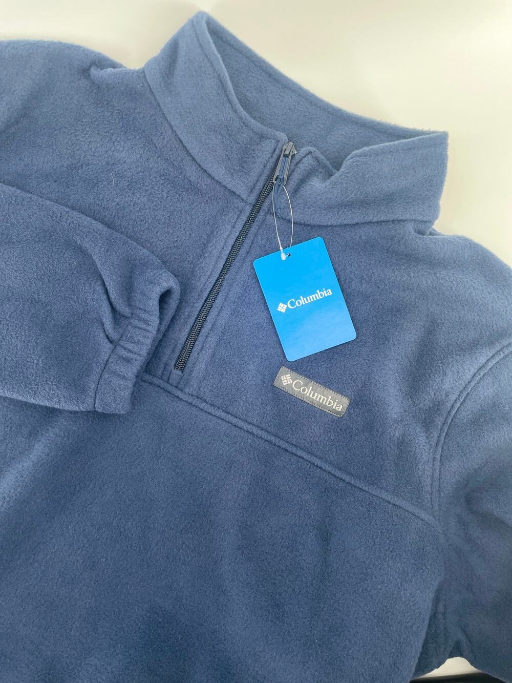 NWT Columbia Quarter Zip Fleece Men’s XL Blue Pullover Logi
